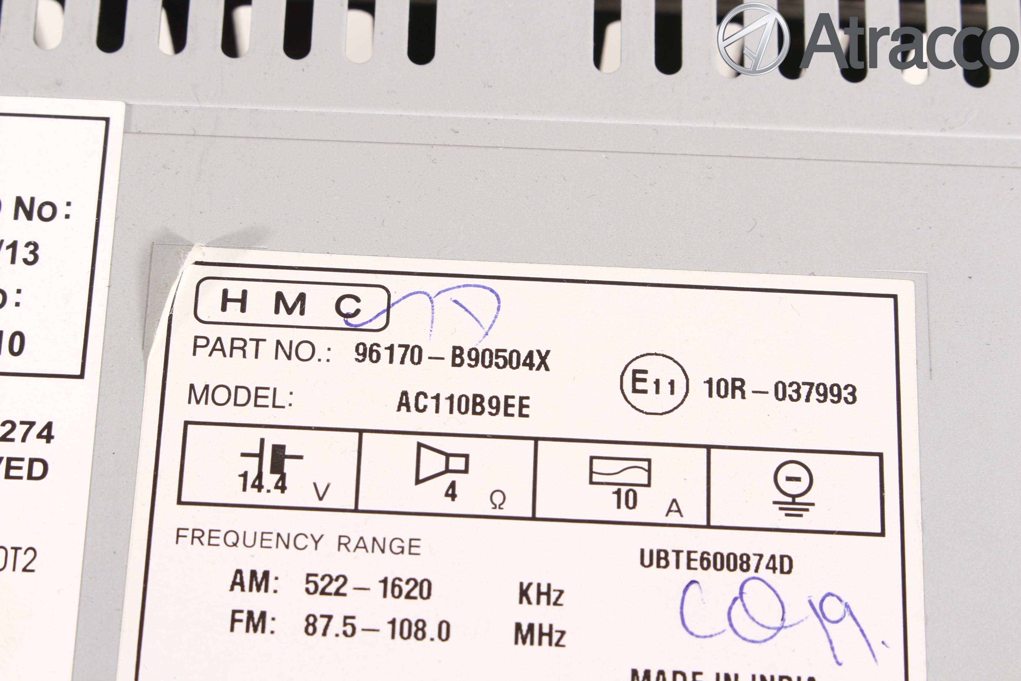 Hyundai i10 BA 14-16 Cd Radio - Multimediapanel