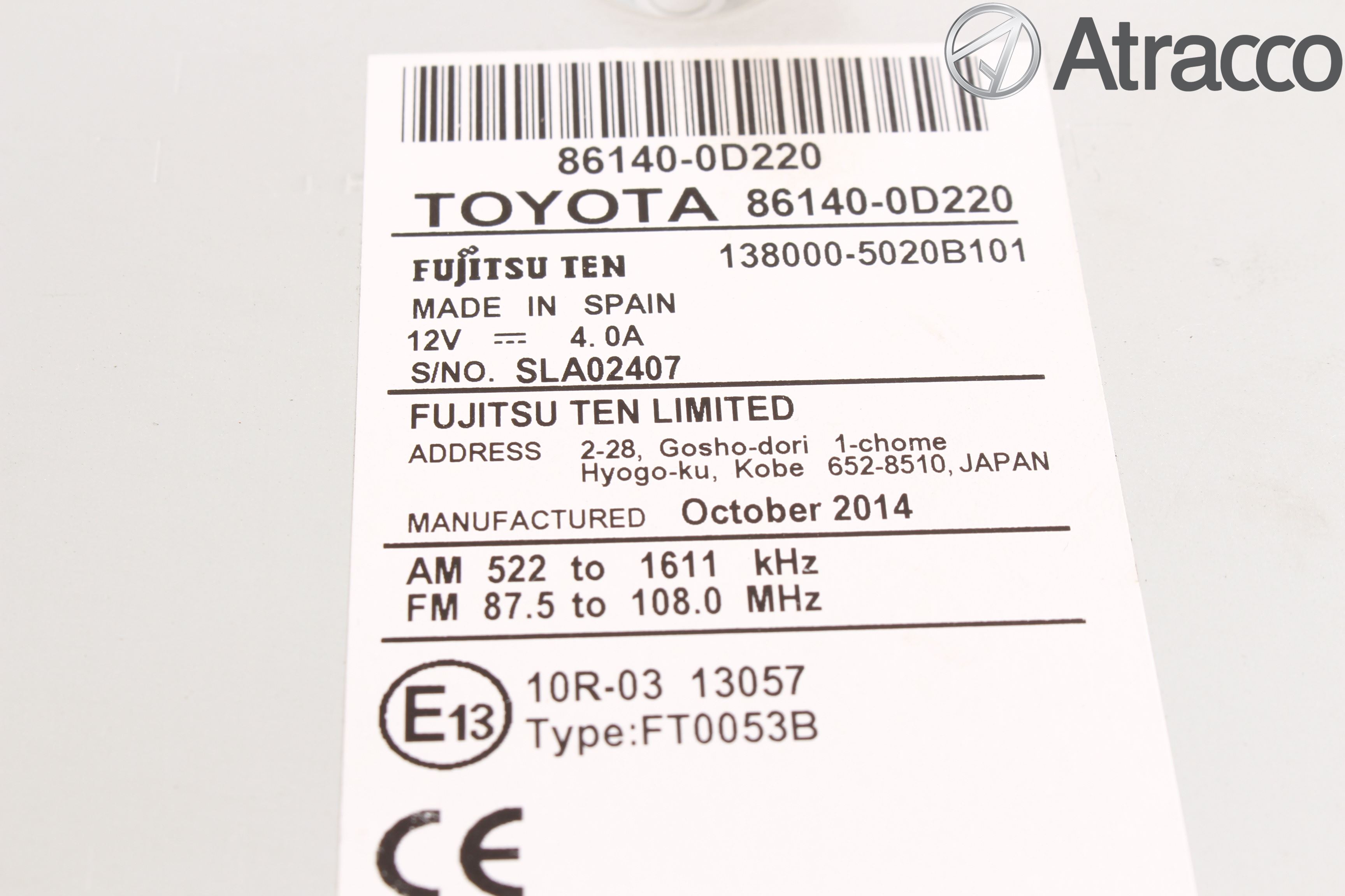Toyota YARIS XP130 15-20 Cd Radio - Multimediapanel