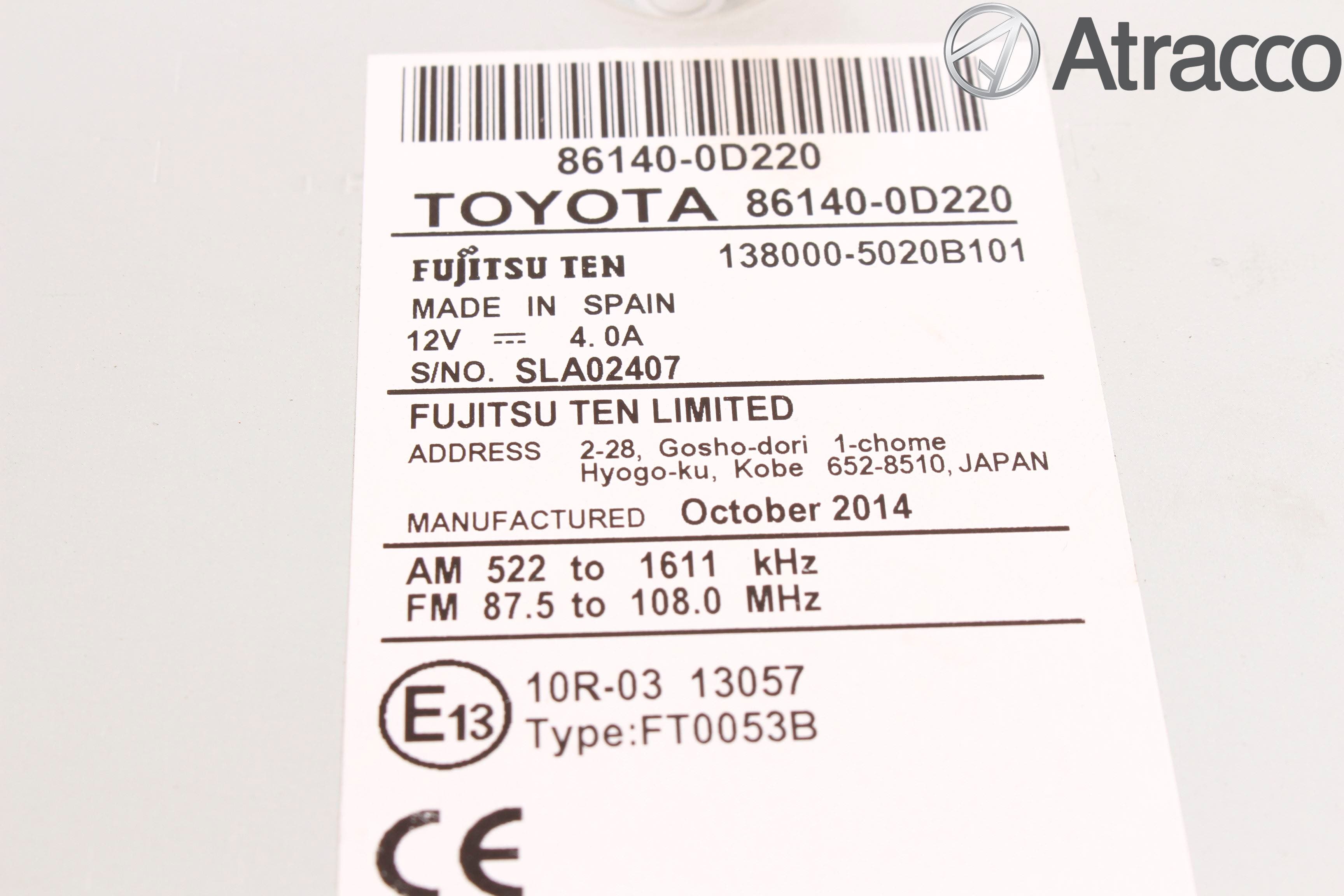 Toyota YARIS XP130 15-20 Cd Radio - Multimediapanel