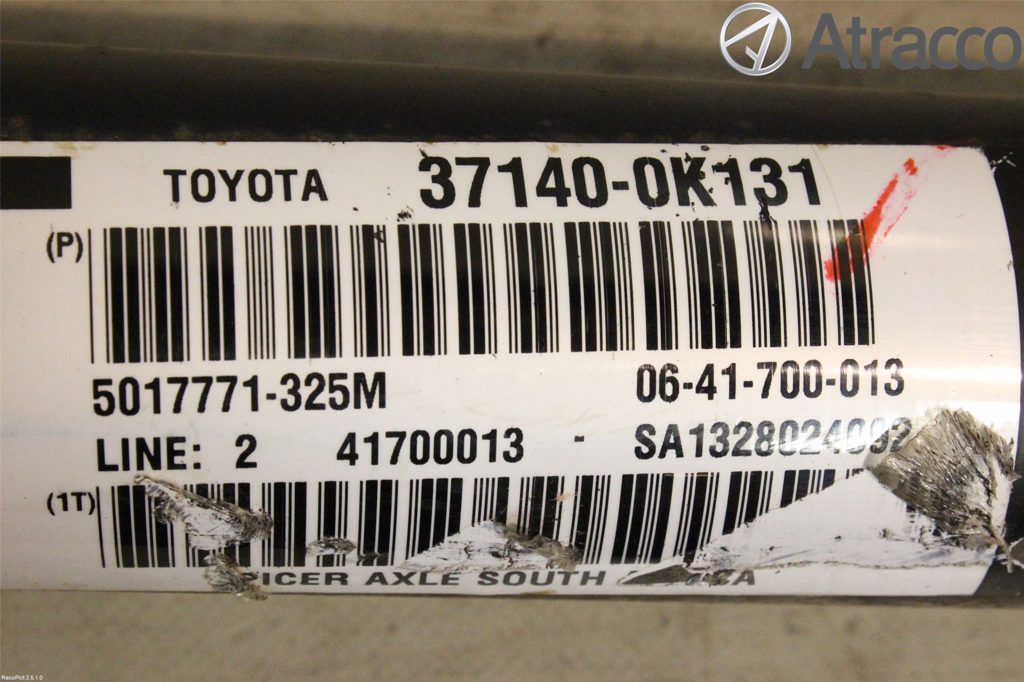 Toyota HILUX 05-16 Mellanaxel Främre 4Wd