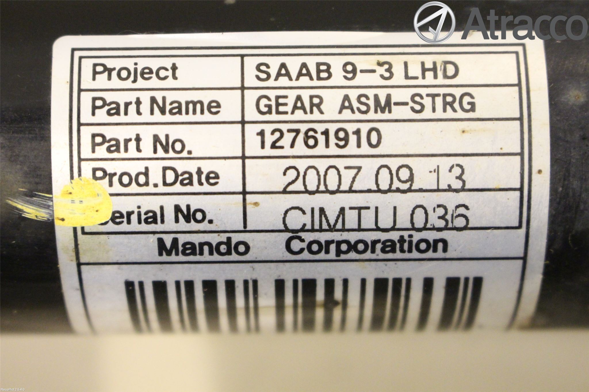 Saab 9-3 VER2/VER3 08-15 Styrväxel Servo -Snäcka