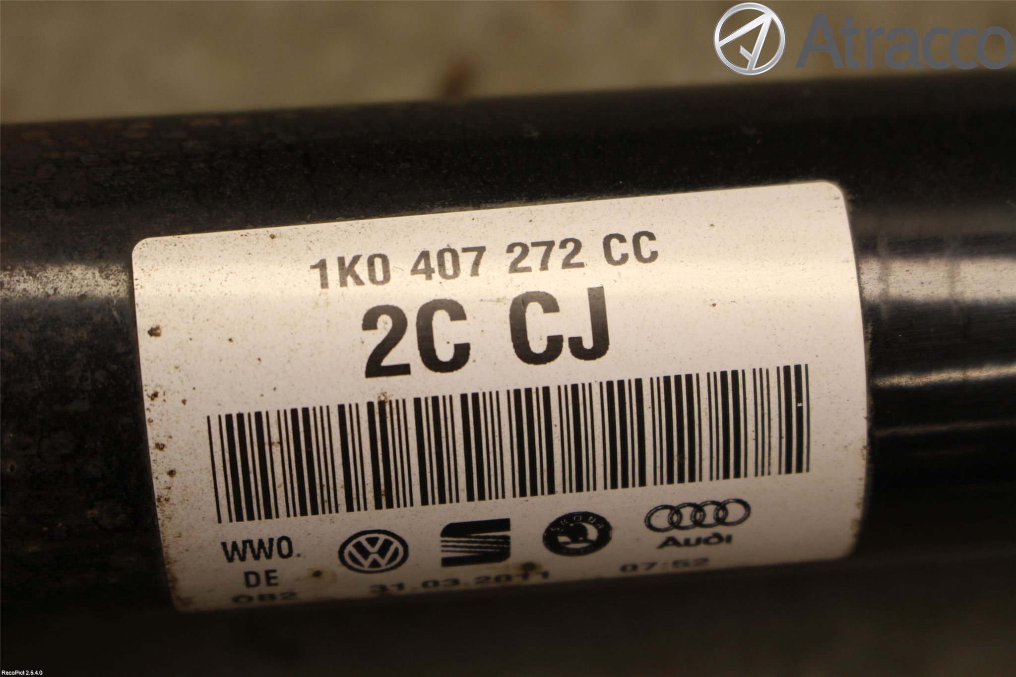 Volkswagen VW GOLF VI 09-13 Drivaxel Fram Höger