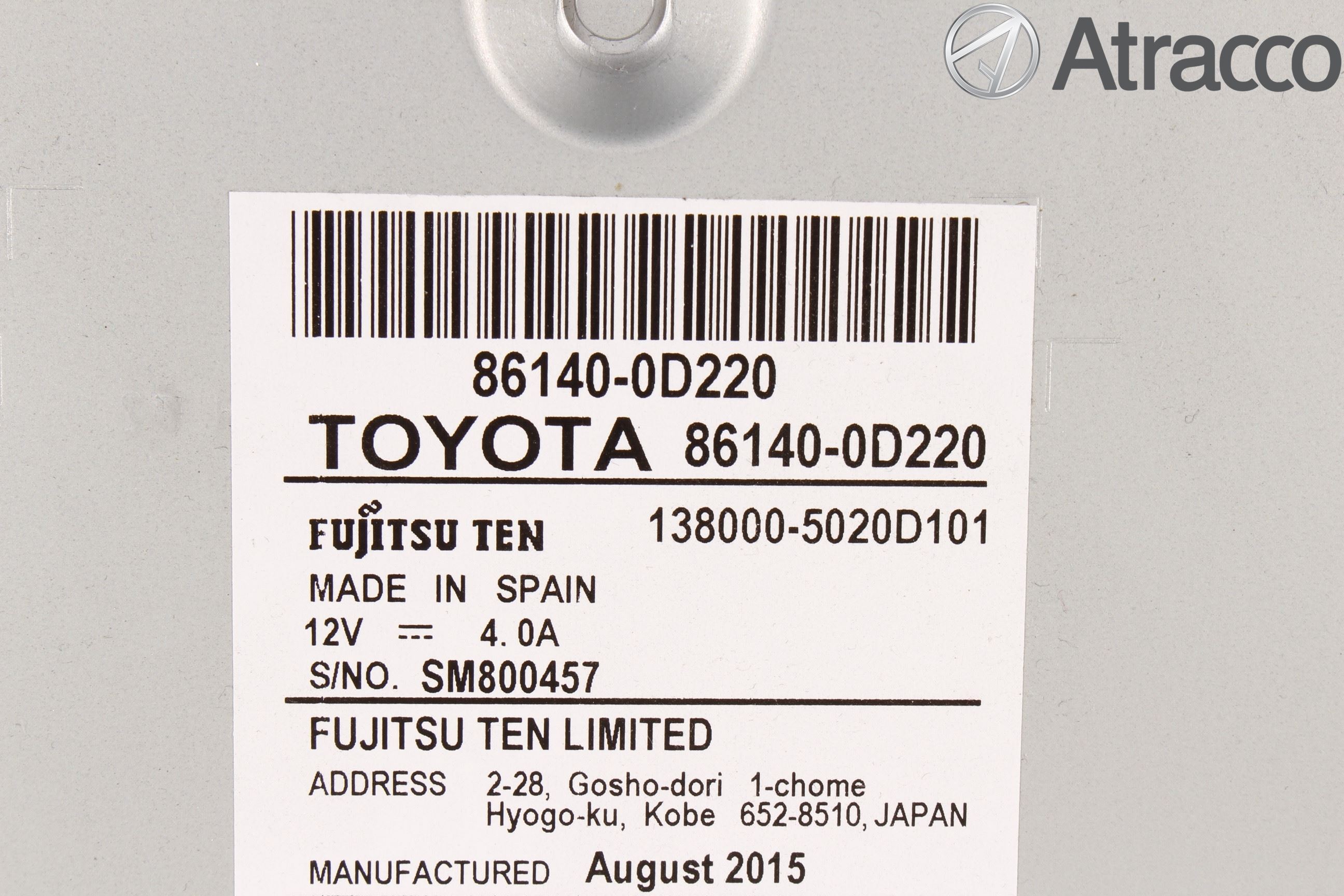 Toyota YARIS XP130 15-20 Cd Radio - Multimediapanel