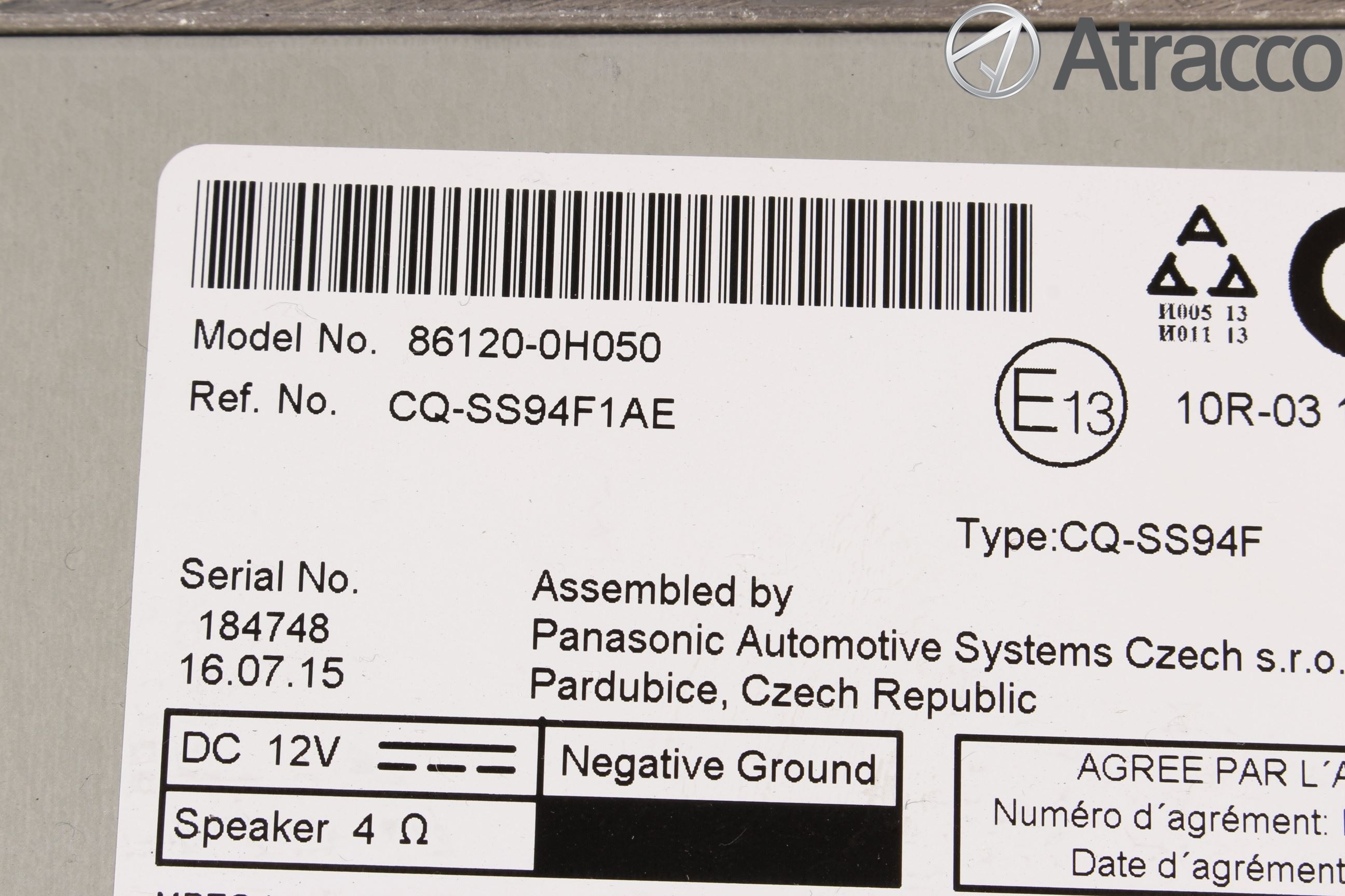 Toyota AYGO 15-21 Cd Radio - Multimediapanel
