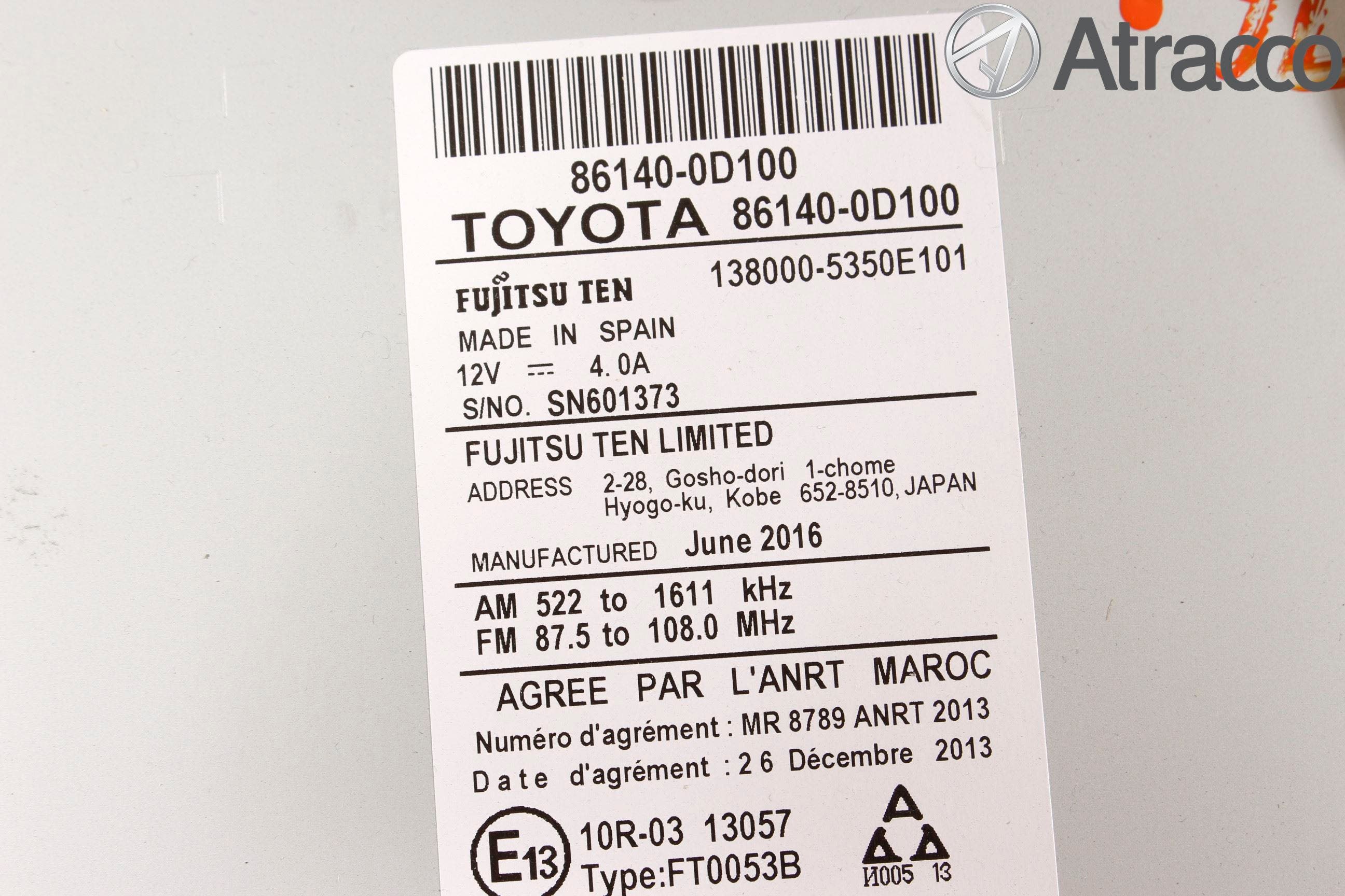 Toyota YARIS XP130 15-20 Cd Radio - Multimediapanel