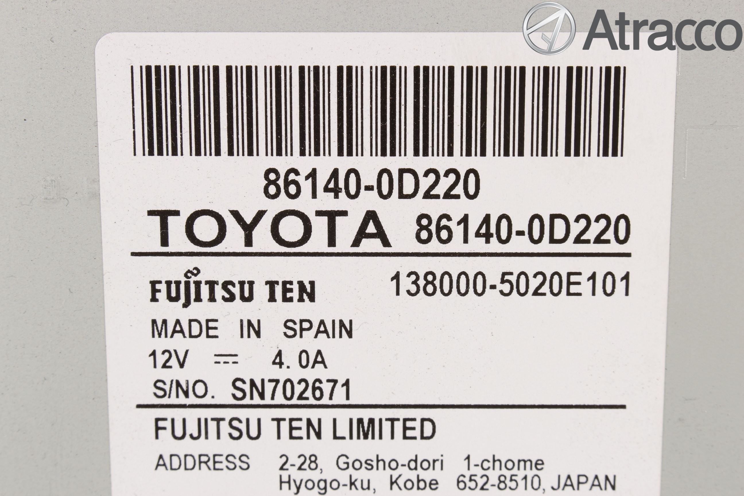 Toyota YARIS XP130 15-20 Cd Radio - Multimediapanel