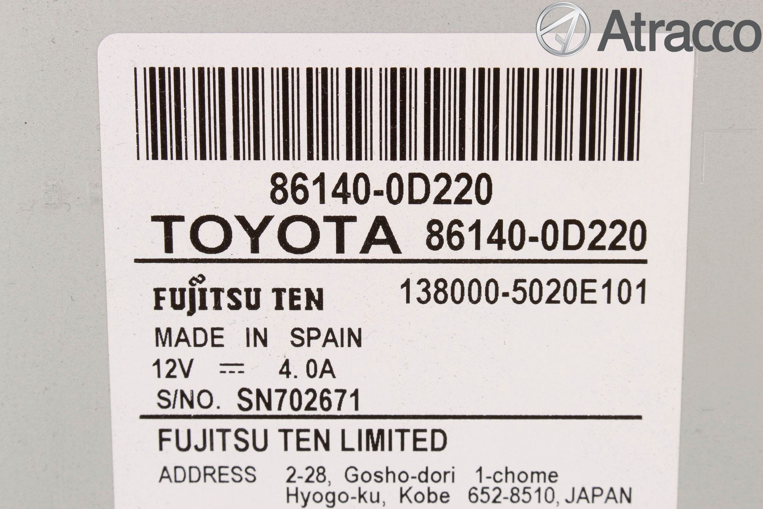 Toyota YARIS XP130 15-20 Cd Radio - Multimediapanel