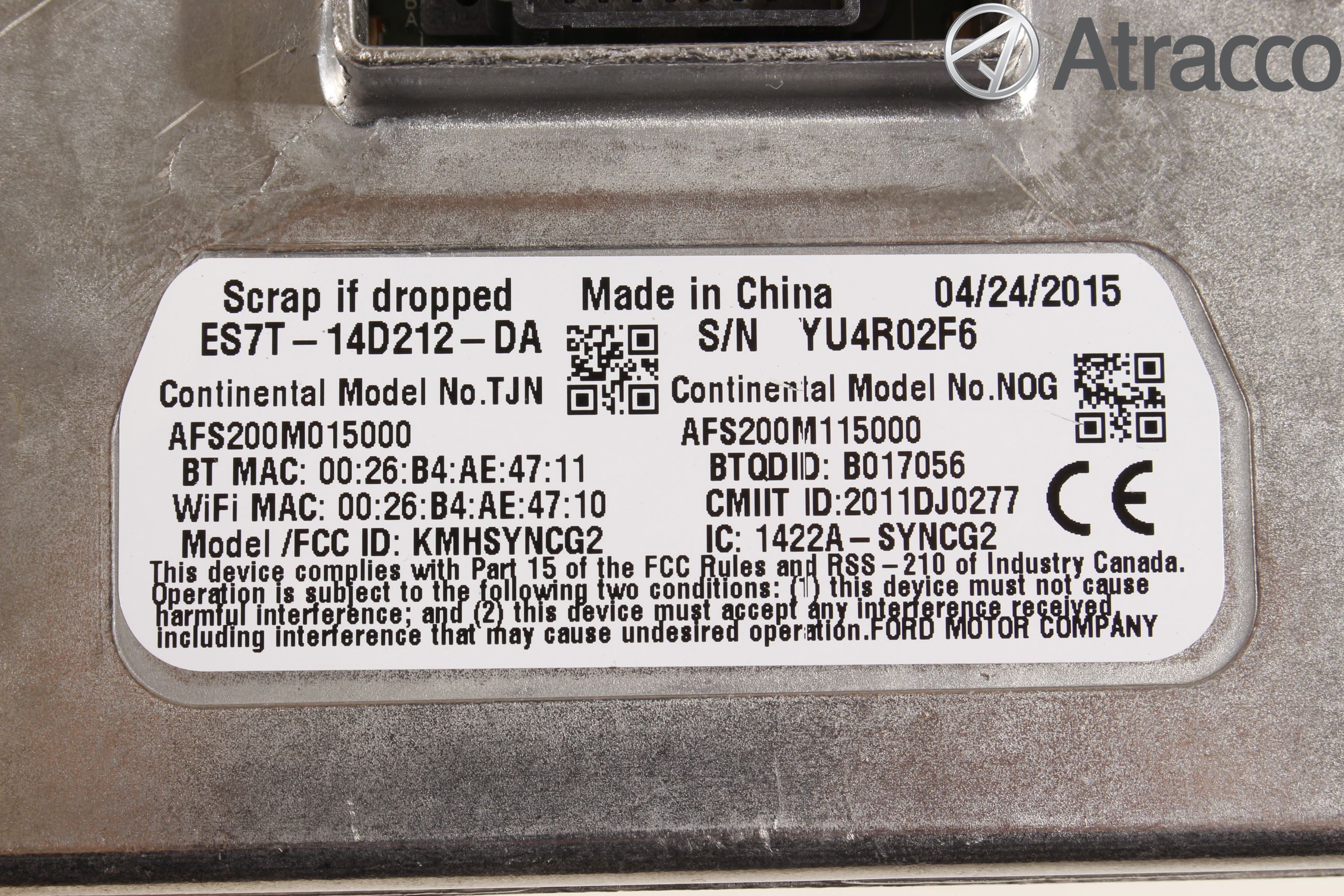 Ford MUSTANG VI 15-22 Cd Radio - Multimediapanel
